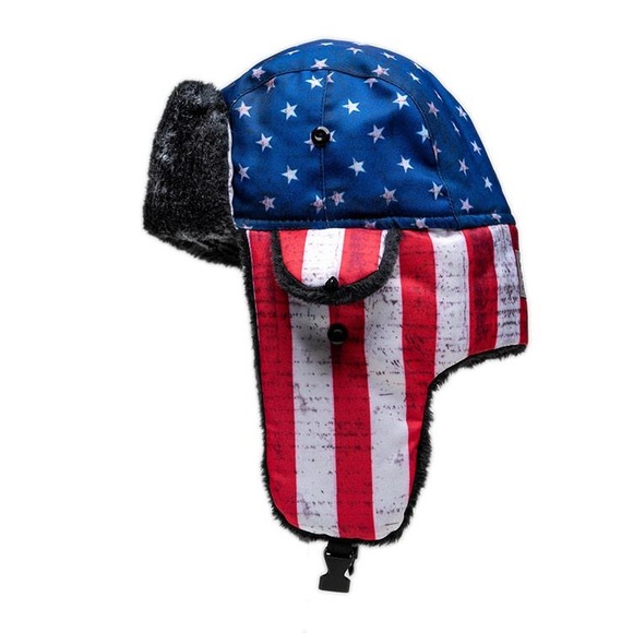 American Flag Trapper Hat by Salt Armour Co Made in the USA SA CoShips Same Day! - Picture 2 of 4